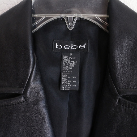 Bebe ankle length black leather coat - Picture 5 of 15